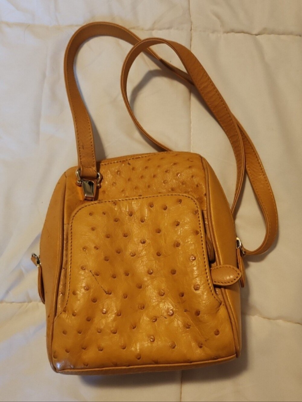 Small Ostrich Crossbody Bag
